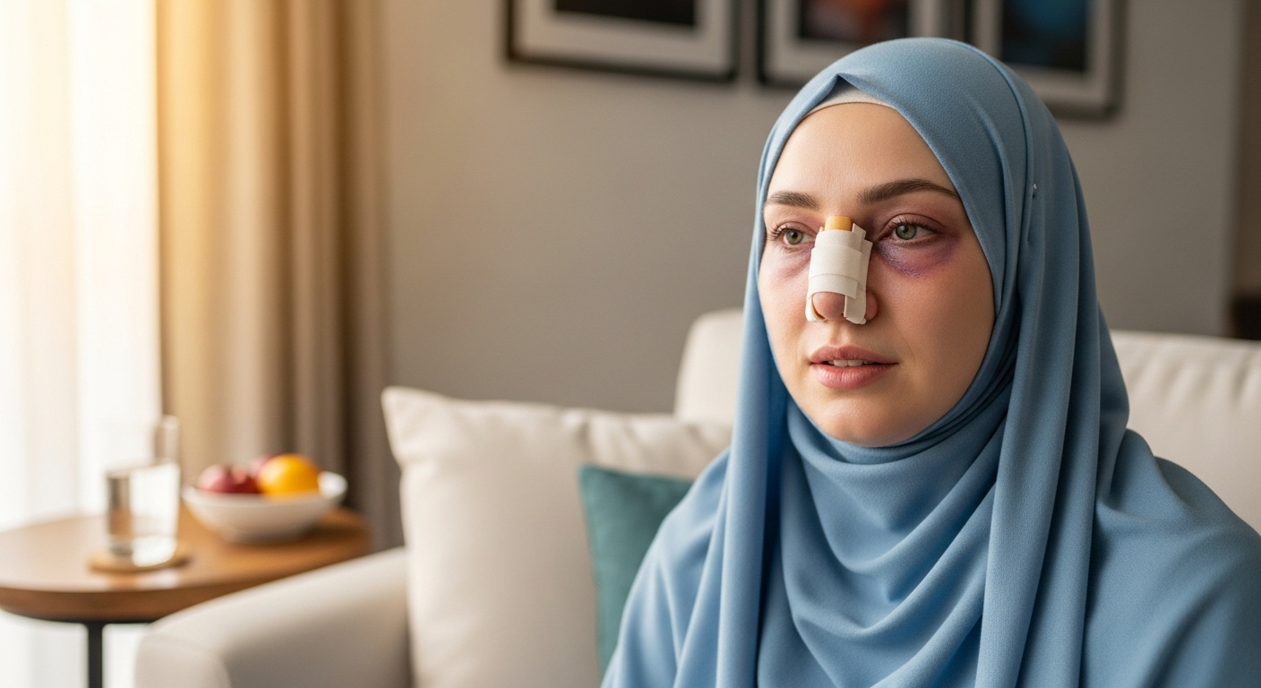 عوارض شایع بعد از رینوپلاستی + راهنمای مدیریت آن‌ها | از درد تا ورم و تنفس